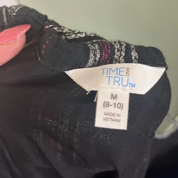 A2- Maxi patterned long dress NEW size M (8-10) TIME AND TRU - Picture 6 of 6